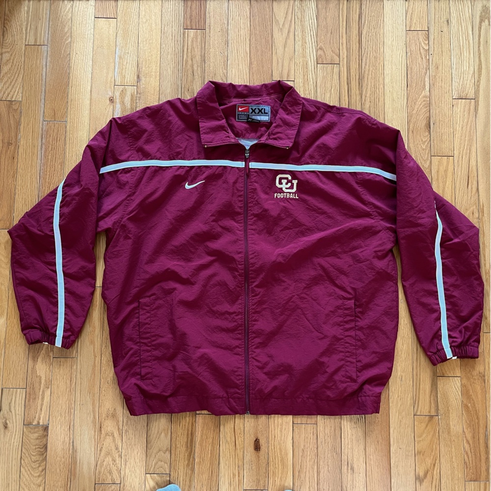 VTG Y2K Team Nike Colorado University Buffaloes Full Zip Windbreaker Rare Maroon